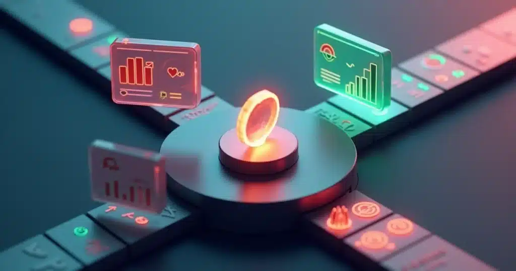 Quando parar de investir em um parceiro, sinais de corte Divisão em 3D mostrando decisão de encerrar ou manter parceria empresarial
